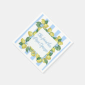 "She's Found Her Main Squeeze" Blauw en citroen Servet (Hoek)