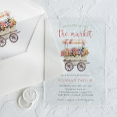 She's Fresh Off The Market Bridal Shower Acryl Uitnodigingen