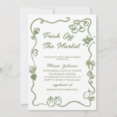 She's Fresh Off The Market Bridal Shower Kaart (Voorkant)