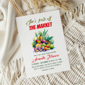 She's Fresh Off the Market Farmhouse Bridal Shower Kaart