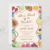 She's Fresh Off The Market Fruits Bridal Shower Kaart (Voorkant)