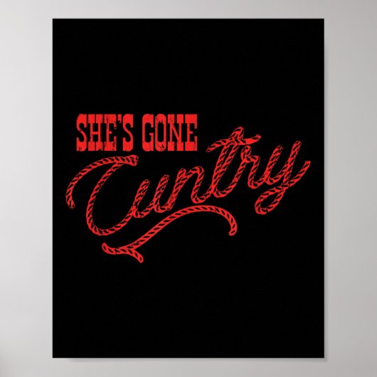 She's Gone Ry, Country Music, Cowboy Western  Poster (Voorkant)
