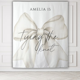 Shes het binden van de knoop boog Vrijgezellenfees Wandkleed