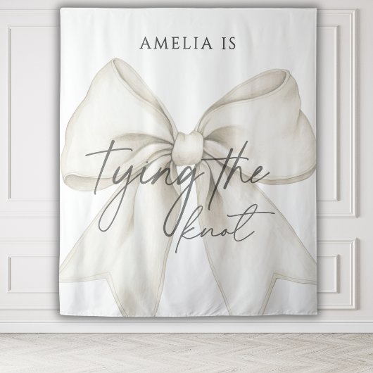 Shes het binden van de knoop boog Vrijgezellenfees Wandkleed