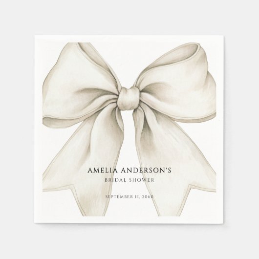 Shes het binden van de knoop witte boog eenvoudig servet (Voorkant)