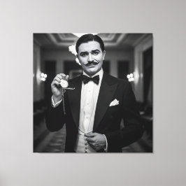 She's Late Again, Take One (1920) beroemd gemaakt Canvas Afdruk