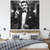 She's Late Again, Take One (1920) beroemd gemaakt  Canvas Afdruk (Insitu (Slaapkamer))