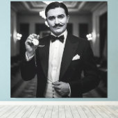 She's Late Again, Take One (1920) beroemd gemaakt  Canvas Afdruk (Insitu (Houten vloer))