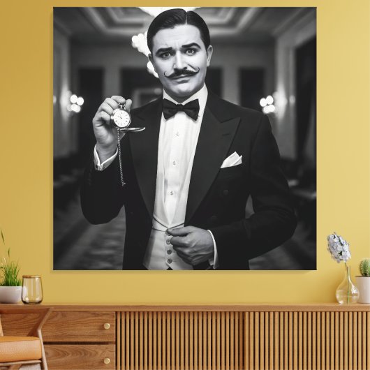 She's Late Again, Take One (1920) beroemd gemaakt  Canvas Afdruk (Insitu (Woonkamer))