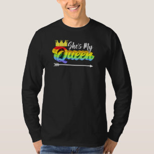 Shes Mijn Koningin Pride LGBT Gay Lesbisch Paar Ma T-shirt