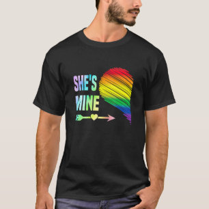 Shes Mine Koppel Hart Pride LGBT Lesbische Gay Mat T-shirt