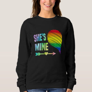 Shes Mine Koppel Hart Pride LGBT Lesbische Gay Mat Trui