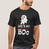 Shes My Boo Cute Matching Couple Halloween Costume T-shirt (Voorkant)