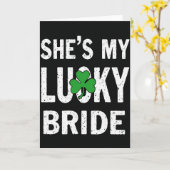 Shes My Lucky Bride Shamrock Card Kaart (Gele Bloem)