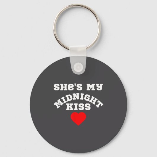 She's My Midnight Kiss Happy New Year Matching Cou Sleutelhanger (Voorkant)