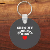 She's My Midnight Kiss Happy New Year Matching Cou Sleutelhanger (Voorkant)
