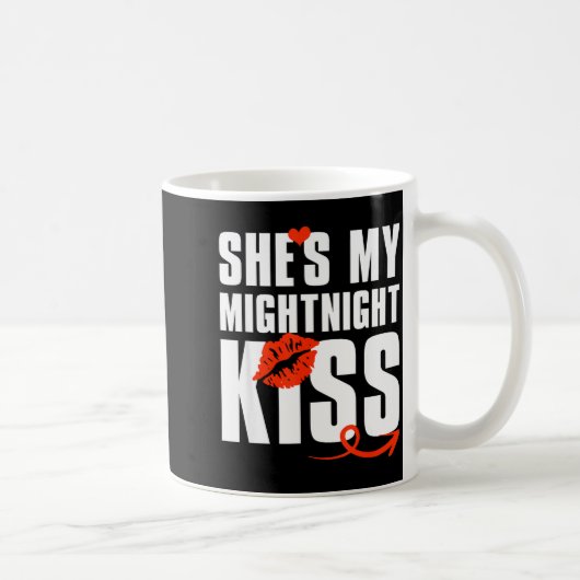 She's My Midnight Kiss Happy New Year Matching Fun Koffiemok (Rechts)