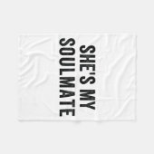 She's My Soulmate I Don't Know Him Funny Matching  Fleece Deken (Voorkant (Horizontaal))