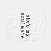 She's My Soulmate I Don't Know Him Funny Matching  Fleece Deken (Voorkant (Horizontaal))