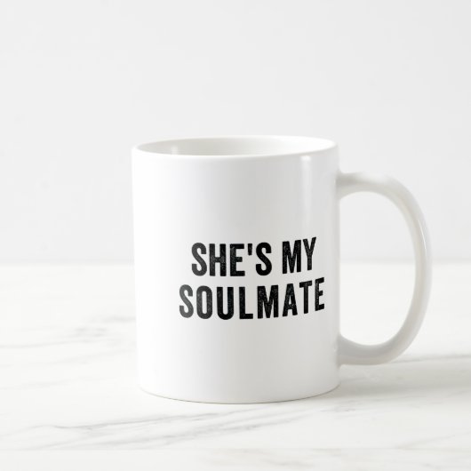 She's My Soulmate I Don't Know Him Funny Matching  Koffiemok (Rechts)
