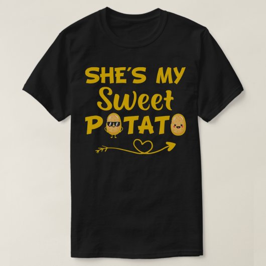Shes My Sweet Potato I YAM matching koppels Bedank T-shirt (Design voorkant)
