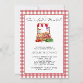 She's Off the Market Bridal Shower Gingham Kaart (Voorkant)