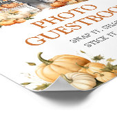 She's Off The Market Fall Pumpkin Photo Guestbook Poster (Hoek)