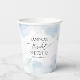 Shes on Cloud Nine Dusty Blue Sky Bruiloftsfeest Papieren Bekers