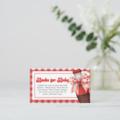 She's Ready to Pop Baby Shower Books for Baby Informatiekaartje (Staand voorkant)