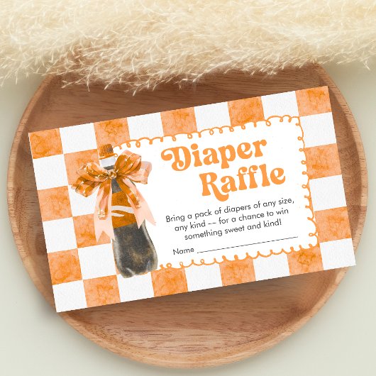 She's Ready to Pop Baby Shower Diaper Raffle Informatiekaartje