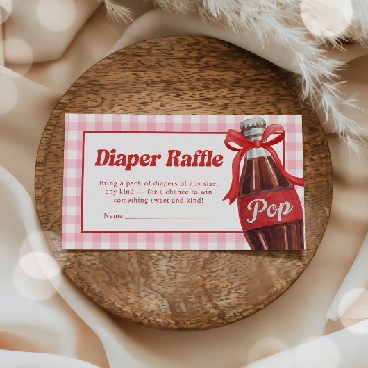She's Ready to Pop Baby Shower Diaper Raffle Informatiekaartje