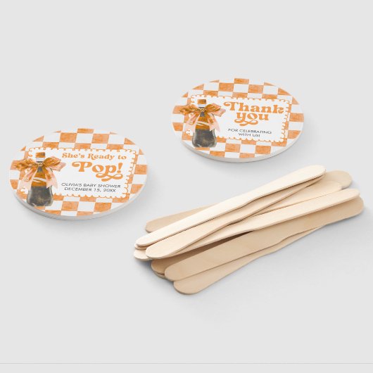 She's Ready to Pop Baby Shower Handwaaier (Niet-gemonteerd)