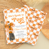 She's Ready to Pop Baby Shower Invitation Kaart