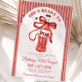 She's Ready To Pop Baby shower Kaart