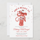 She's Ready To Pop Baby shower Kaart (Voorkant)