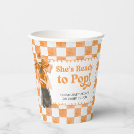 She's Ready to Pop Baby Shower Papieren Bekers