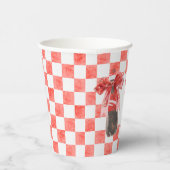 She's Ready to Pop Baby Shower Papieren Bekers (Rechts)