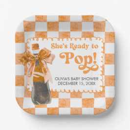 She's Ready to Pop Baby Shower Papieren Bordje