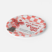 She's Ready to Pop Baby Shower Papieren Bordje (Gekanteld)