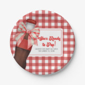 She's Ready to Pop Baby Shower  Papieren Bordje (Voorkant)