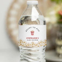 She's Ready To Pop Baby Shower Popcorn Waterfles Etiket