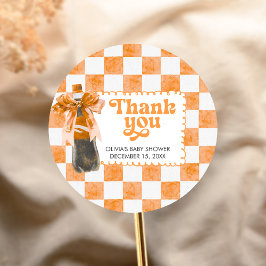 She's Ready to Pop Baby Shower Ronde Sticker