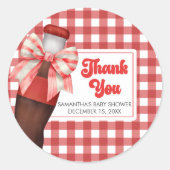 She's Ready to Pop Baby Shower Ronde Sticker (Voorkant)