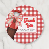 She's Ready to Pop Baby Shower Round Bedankjes Labels (Voorkant)