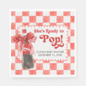 She's Ready to Pop Baby Shower Servet (Voorkant)