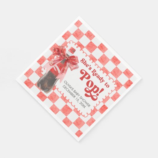 She's Ready to Pop Baby Shower Servet (Hoek)