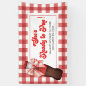 She's Ready to Pop Baby Shower  Spandoek (Verticaal)