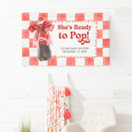 She's Ready to Pop Baby Shower Spandoek