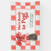 She's Ready to Pop Baby Shower Spandoek (Verticaal)