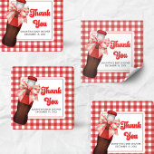 She's Ready to Pop Baby Shower Vierkante Sticker